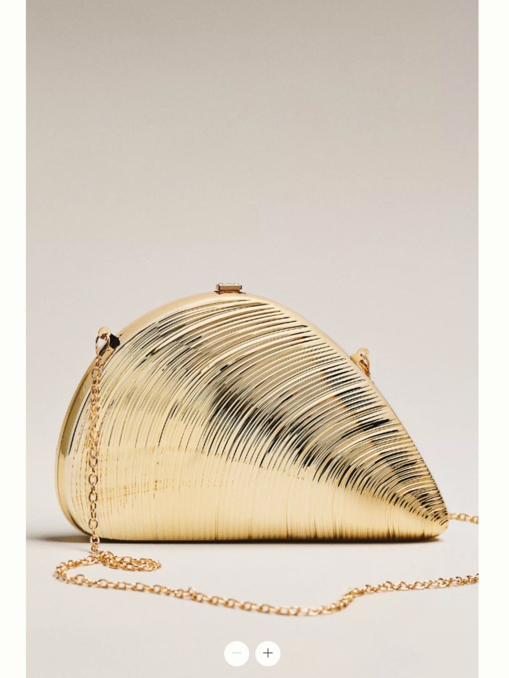 Anthropologie Celandine Metallic Seashell Clutch